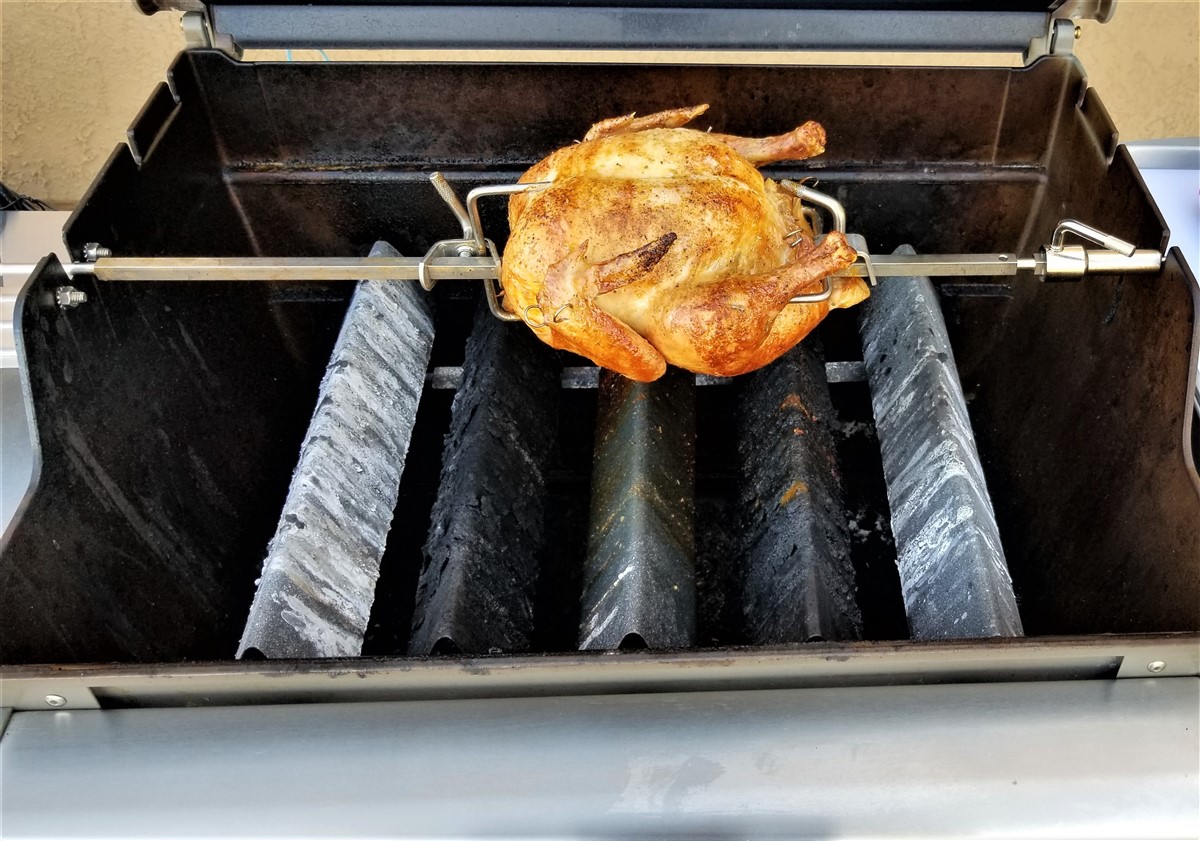 poulet sur un tournebroche